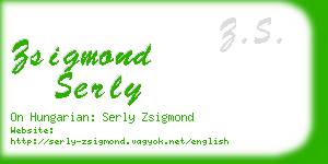 zsigmond serly business card
